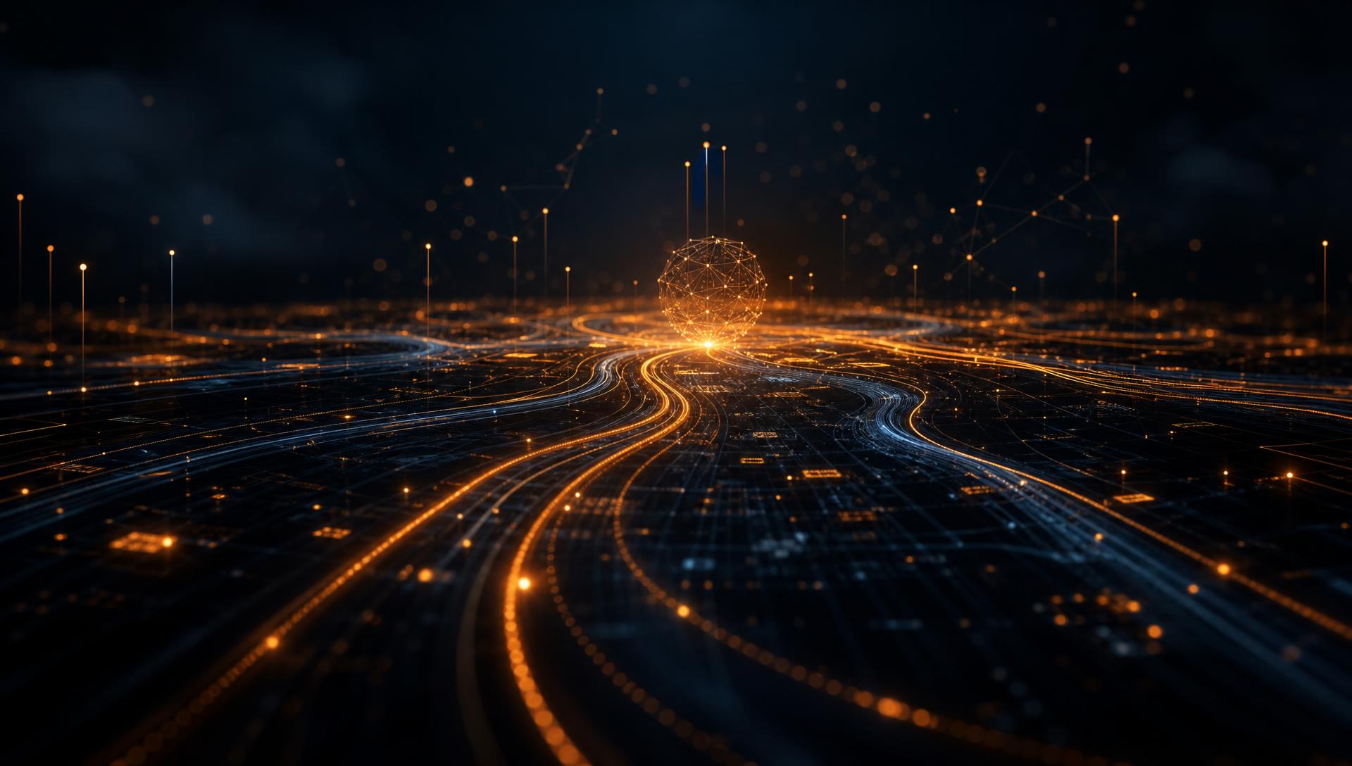 Abstract AI infrastructure network